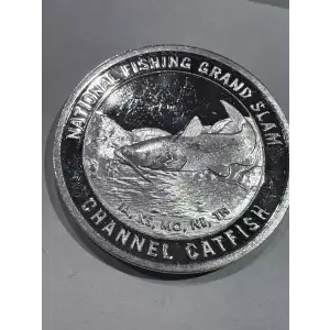 National Fishing Grand Slam 1 oz 999 Fine Silver Round North American Fishing Club Channel Catfish (2)