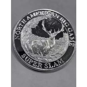 North American Hunting Club Big Game Grand Slam 1 oz 999 Fine Silver Round Roosevelt Elk (2)