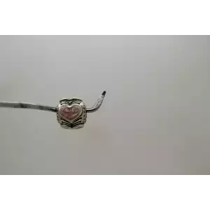 Authentic PANDORA ALE .925 S.S. ROSE PINK ENAMEL HEARTS charm