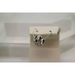 Auth. PANDORA ALE .925 S.S. CZ VINTAGE OPEN WORK INITIAL 