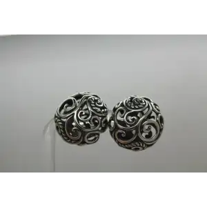 CARLOYN POLLACK RELIOS .925 S.S. SWIRL FILIGREE LEVER BACK earrings