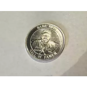1 oz .999 Fine Silver Round Babe Ruth Hall of Famer 1936 Engrave-able