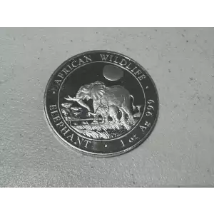 2011 Somali Republic 100 Shillings African Wildlife Elephant 1 oz .999 Silver Coin
