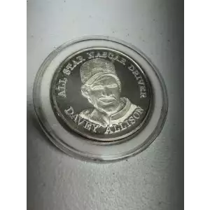 Davey Allison NASCAR 1 oz 999 Fine Silver Round 45 Years Racing