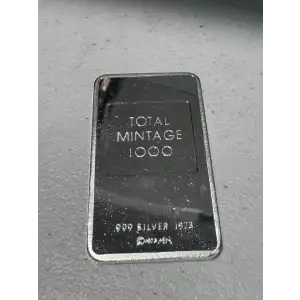 1 oz .999 Fine Silver Bar 1973 William Jennings Bryan Limited Edition