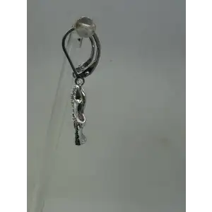 RL REGINA LANE .925 S.S. BLACK & WHITE DIAMOND TWIST DANGLES