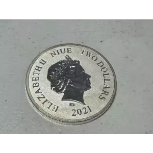 2021 Niue 1 oz .999 Fine Silver Lord of the Rings Ring $2 Dollar Coin