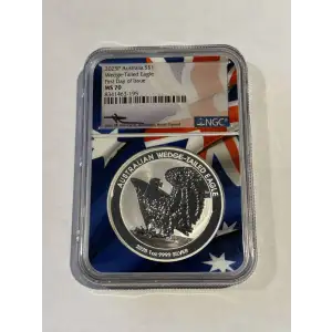 2025 P Australia S$1 Dollar Wedge-Tailed Eagle NGC MS-70 First Day of Issue