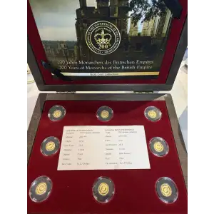 8 coin .999 Gold British Empire Monarch Set