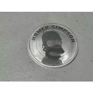 2022 Tuvalu 1 oz .9999 Fine Silver Homer Simpson $1 Dollar Coin