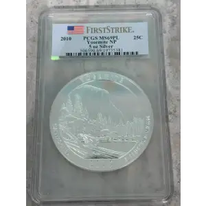 2010 25C Yosemite NP 5 oz Silver - First Strike, PL