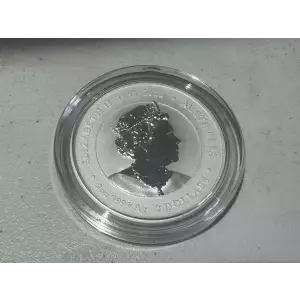 2024 2 oz .9999 Fine Silver Australian Perth Mint Lunar: Year of the Dragon $2 Dollar Coin
