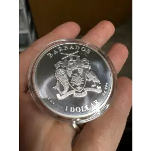 2021 Barbados $1 Caribbean 1 oz 999 Silver Coin