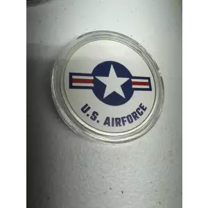 APMEX US Air Force Colorized 1 oz 999 Fine Silver White Logo Round