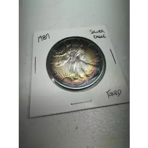 1989 TONED American Silver Eagle 1 oz 999 Fine $1 Coin