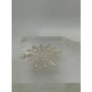 Signed A .925 S.S. Large FANCY SNOWFLAKE pendant