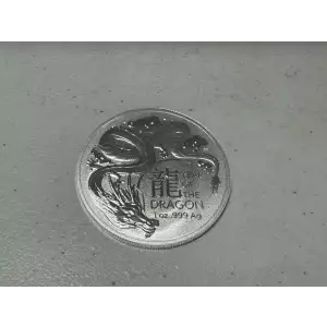 2024 1 oz .999 Fine Silver Australian Perth Mint 1952-2022 Year of the Dragon $1 Dollar Coin