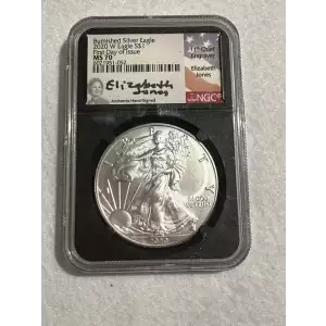 2020 W Burnished Silver Eagle First Day of Issue