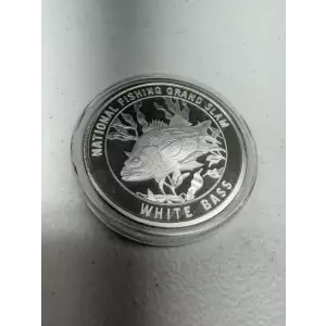 National Fishing Grand Slam 1 oz 999 Fine Silver Round North American Fishing Club White Bass