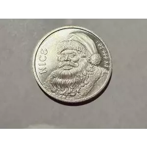 1 oz .999 Fine Silver Round Santa Krampus Naughty Nice