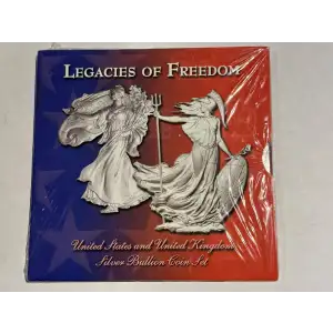 Legacies of Freedom 1 oz Silver American Eagle 1 oz Silver Britannia Coin Set