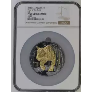 2022 5oz Year of the Tiger Gilt ULTRA CAMEO (2)
