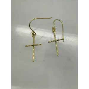 IBB gold over .925 S.S. LASER CUT DANGLE earrings