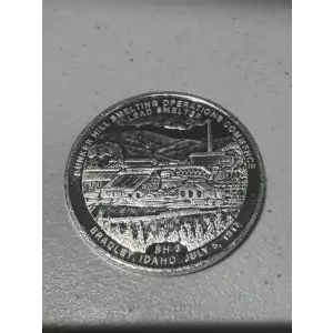1982 Bunker Hill 1 oz .999 Fine Silver Round Idaho Lead Smelter