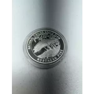 National Fishing Grand Slam 1 oz 999 Fine Silver Round North American Fishing Club Northern Pike