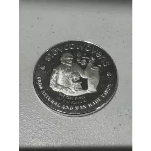 ENGELHARD 1 oz .999 Fine Silver Round 1977 Stevcoknit Fabrics Stevcowovens Yarns