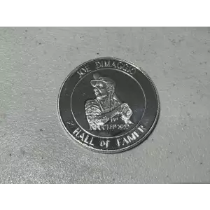 1 oz .999 Fine Silver Round Joe Dimaggio Hall of Fame Inducted 1955