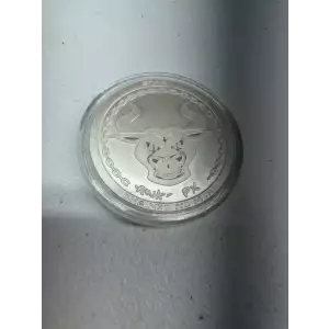 Chautauqua Silver Works Bullseye 1 oz Stax Bull 999 Fine Silver Round