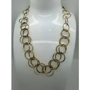 CANADA Gold Over .925 S.S. O LINK DESIGN STATEMENT necklace 18