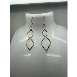 Vermeil .925 S.S. DOUBLE TWIST DANGLE earrings