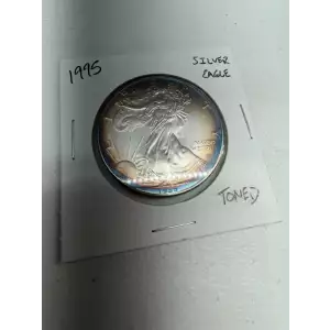 1995 TONED American Silver Eagle 1 oz 999 Fine $1 Coin