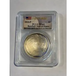 2014-P $1 Baseball Hall of Fame First Strike (2)