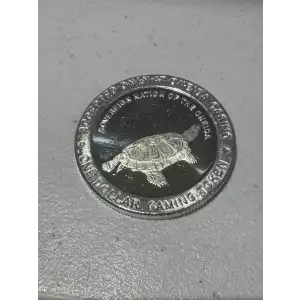 1 oz .999 Fine Silver Round 1994 Oneida Casino Wisconsin Turtle Gaming Token