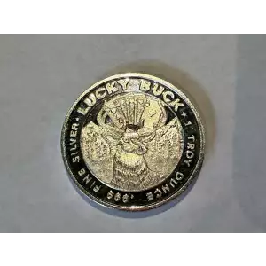 1 oz .999 Fine Silver Round 1991 Colorado Casino Lucky Buck