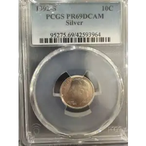 1992-S 10C Silver, DCAM