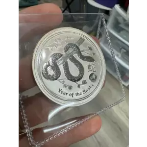 2013 Australia $1 Year of the Snake Lion Privy 1 oz 999 Silver Coin