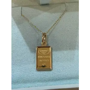 1g Chimel Italy 18k Bezel with 18k Chain