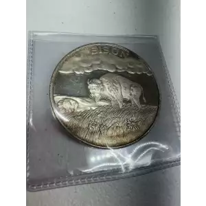 2 oz North American Wildlife Series 999 Bison Fine Silver Round