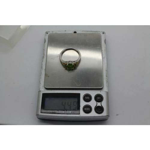 STS CHUCK CLEMENCY .925 S.S. PERIDOT EMERALD ring size 11 #