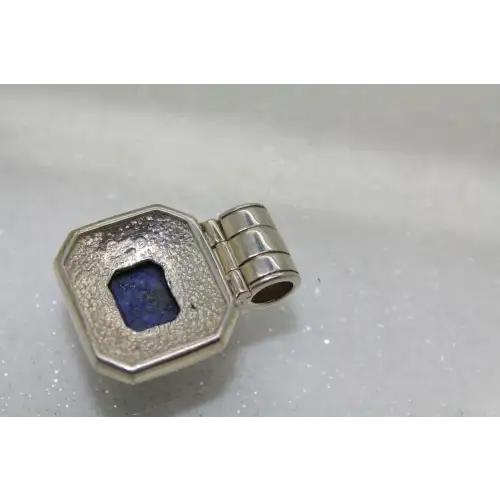 SU THAILAND .925 S.S. LAPIS LAZULI MARCASITE SLIDE pendant