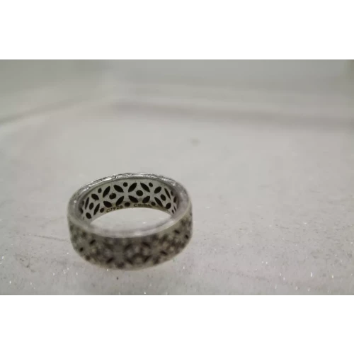 TACORI .925 S.S. CUBIC ZIRCONIA FLORAL BAND ring size 8.5