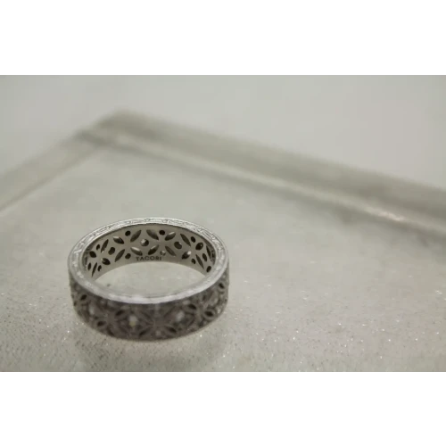 TACORI .925 S.S. CZ FILIGREE ETERNITY BAND ring size 9.5