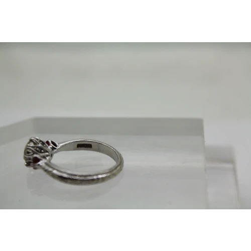 TACORI .925 S.S. CZ & RUBY accent ring size 7.75 #