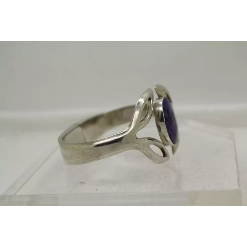 TAXCO MEXICO .925 S.S. PURPLE CHAROLITE FANCY HINGED bracelet 7