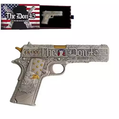 The Don 45 Shaped 2oz Silver Bar  (2)