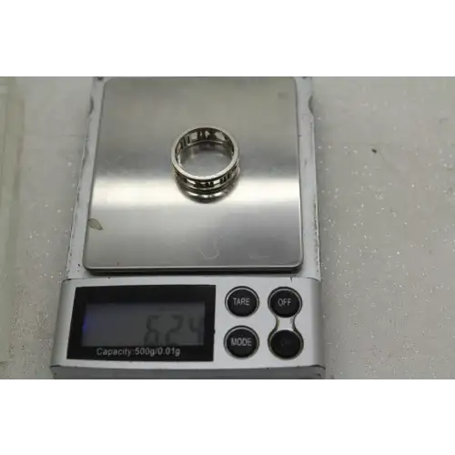 TIFFANY & CO 18k 750 W.G. OPEN WORK ATLAS BAND ring size 7.5